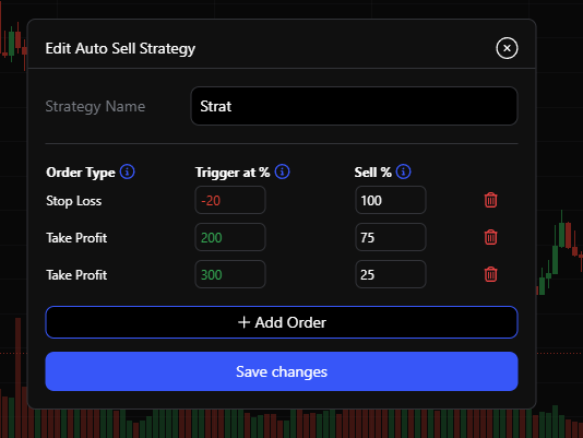 TokenSight_Io's tweet photo. Why Take Profit & Stop Loss Orders Are Essential ⚡

Trading without a plan is gambling. TP (Take Profit) & SL (Stop Loss) orders help you lock in gains and limit losses—crucial for surviving volatility.

TokenSight’s Automated Sell Strategy lets you preset your TP & SL before entering a trade, ensuring you stay disciplined and never let emotions take over.

Trade smarter, not harder: https://t.co/mwRoaalbLh 🚀

Have you been using TP & SL in your trades? Let us know! 👇