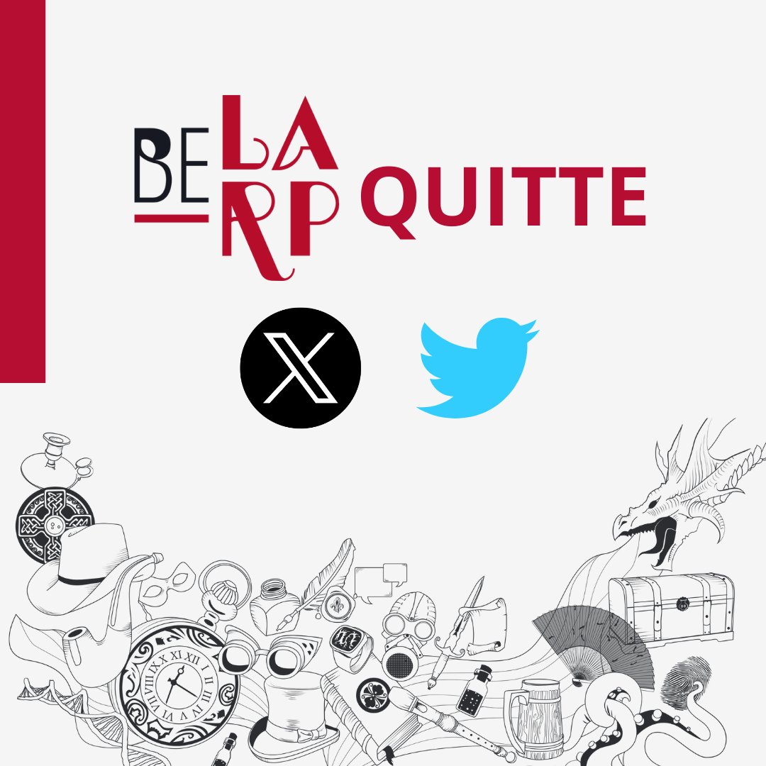 Comme beaucoup d’autres associations, BE Larp a décidé de quitter, à son tour, X ! Le choix de rester sur Facebook a été longuement réfléchi, mais nous avons décidé de continuer d’y communiquer, en explorant les possibilités offertes par Bluesky et/ou Mastodon par la suite.