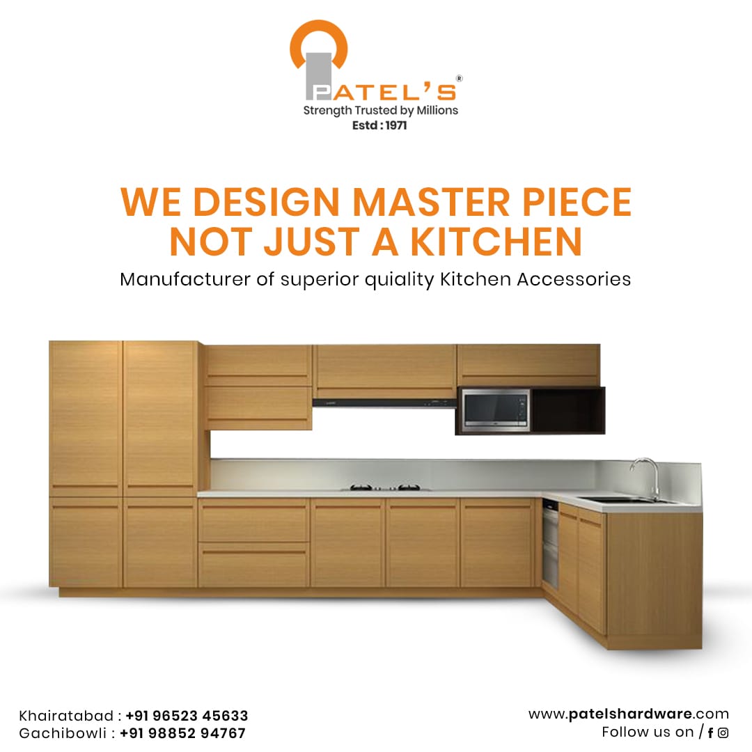 Patelshardware's tweet image. Upgrade your kitchen with Patel’s! We design masterpiece kitchens with superior-quality accessories for a stylish and functional space. Call now for expert solutions!

Explore Our Website
Visit our website: patelshardware.com

#patelshardware #modularkitchen #kitchendesign