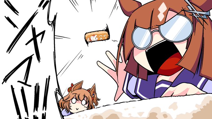 イクノとマミとタキオンと春川さんと
 #今月描いた絵を晒そう 