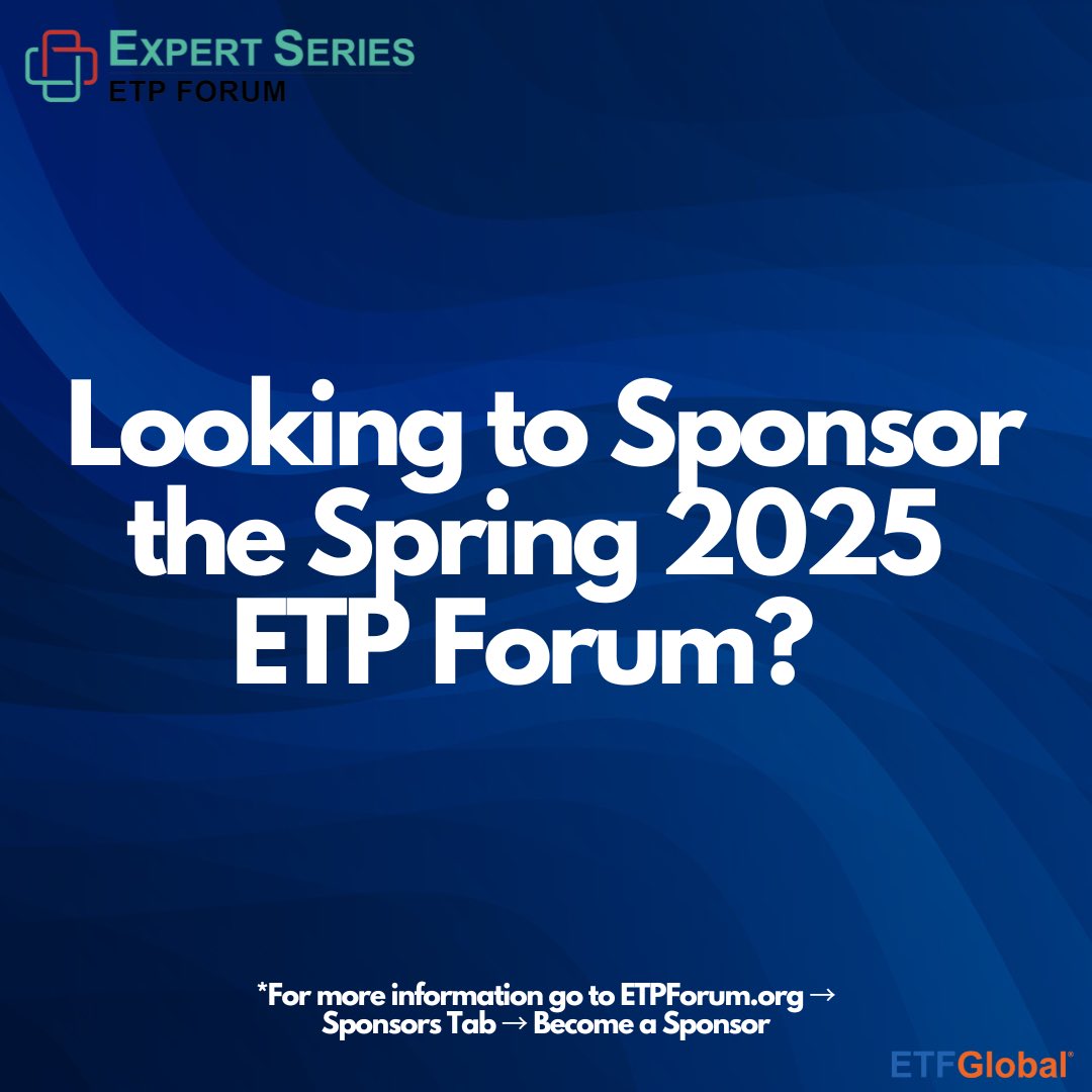 For more details on sponsoring the ETP Forum and to access the Sponsorship Brochure, visit ETPForum.org, go to the Sponsors Tab, and select “Become a Sponsor”. You can also contact The Expert Series directly by reaching out to Francis Hagan at fxhagan@expertseries.org.