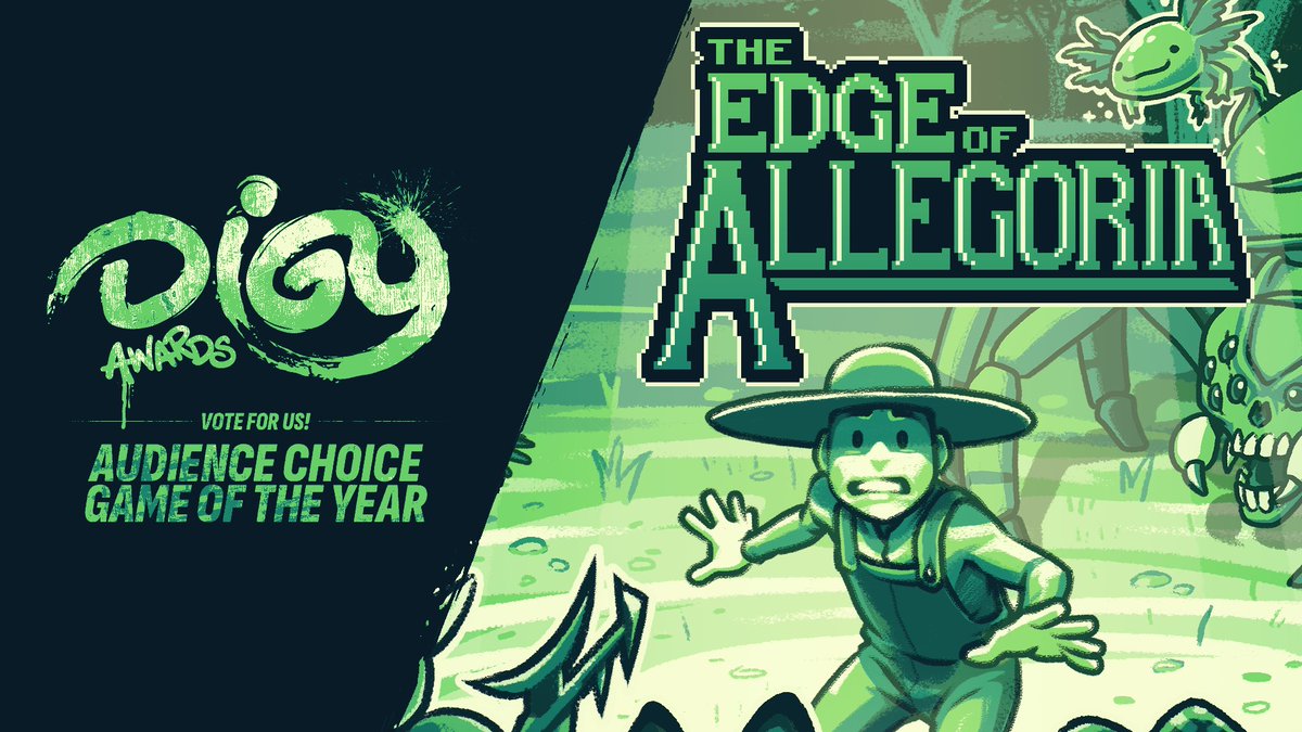 APPARENTLY The Edge of Allegoria wasn't COOL ENOUGH to make the DIGY Awards Audience Choice shortlist.
BUT!
You can help out this little green game by choosing "Other" and writing in your vote for The Edge of Allegoria!
digyawards.com/AudChoice