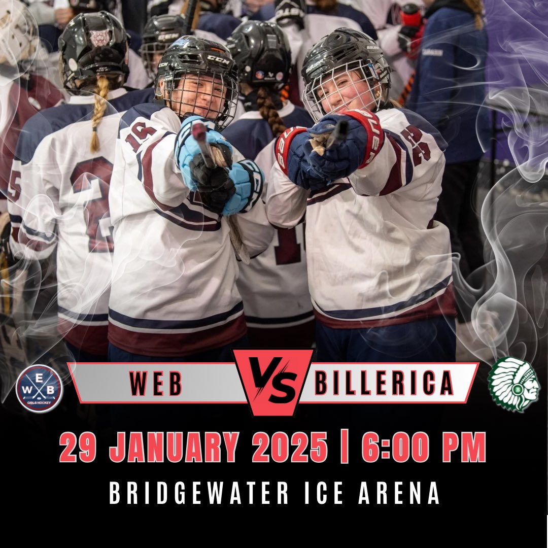 🚨 Game Day: WEB looks to get even with Billerica tonight at 6pm at Bridgewater Ice Arena