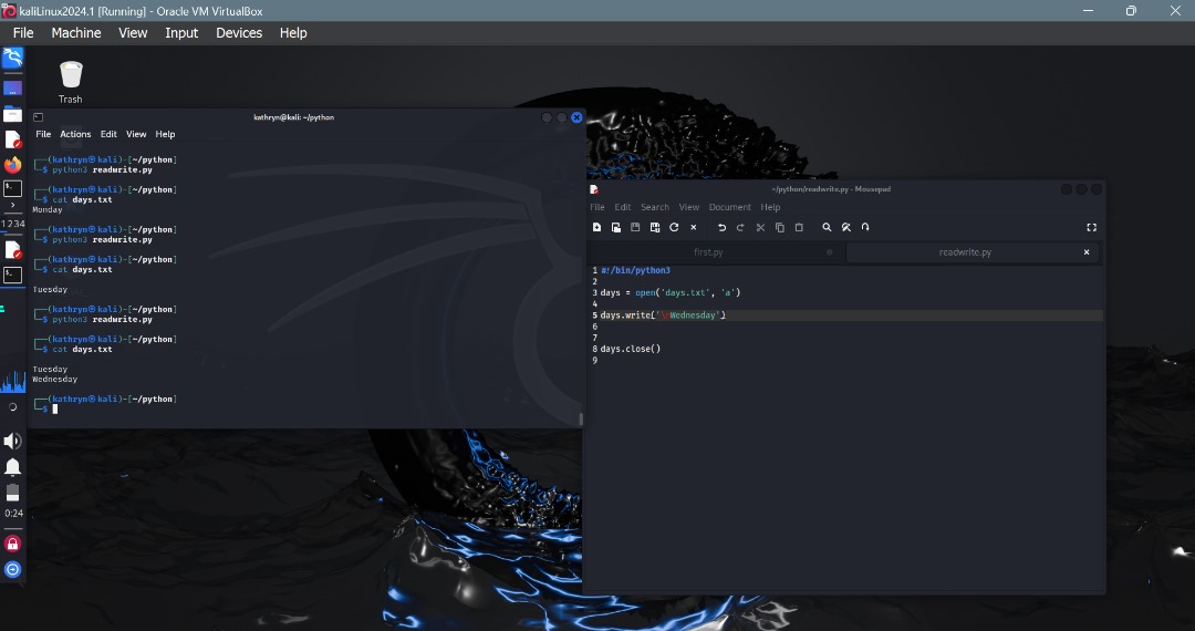 Catherine Ozioma (@cyber_rine) on Twitter photo Day 14-18
#365daysofcoding
Getting user input in python.
Building a mini calculator.
Reading and writing files in python.
<a href="/Adanna_techie/">Adanna</a> <a href="/nnorom_uchechi/">Uchechi Nnorom</a> <a href="/Queenicea17/">Cyber Caramel_Choco🍫</a> Day 14-18
#365daysofcoding
Getting user input in python.
Building a mini calculator.
Reading and writing files in python.
<a href="/Adanna_techie/">Adanna</a> <a href="/nnorom_uchechi/">Uchechi Nnorom</a> <a href="/Queenicea17/">Cyber Caramel_Choco🍫</a>
