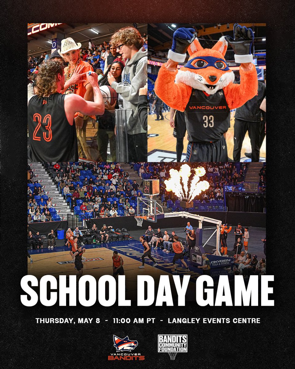vancitybandits's tweet photo. Class is in session. 🍎 🔔

Our annual School Day Game is BACK for 2025! Hosted in partnership with the @banditsFDN. 🙌

Visit https://t.co/cKm9KhMpeZ to register your interest in tickets. https://t.co/fXRAnoe1CL