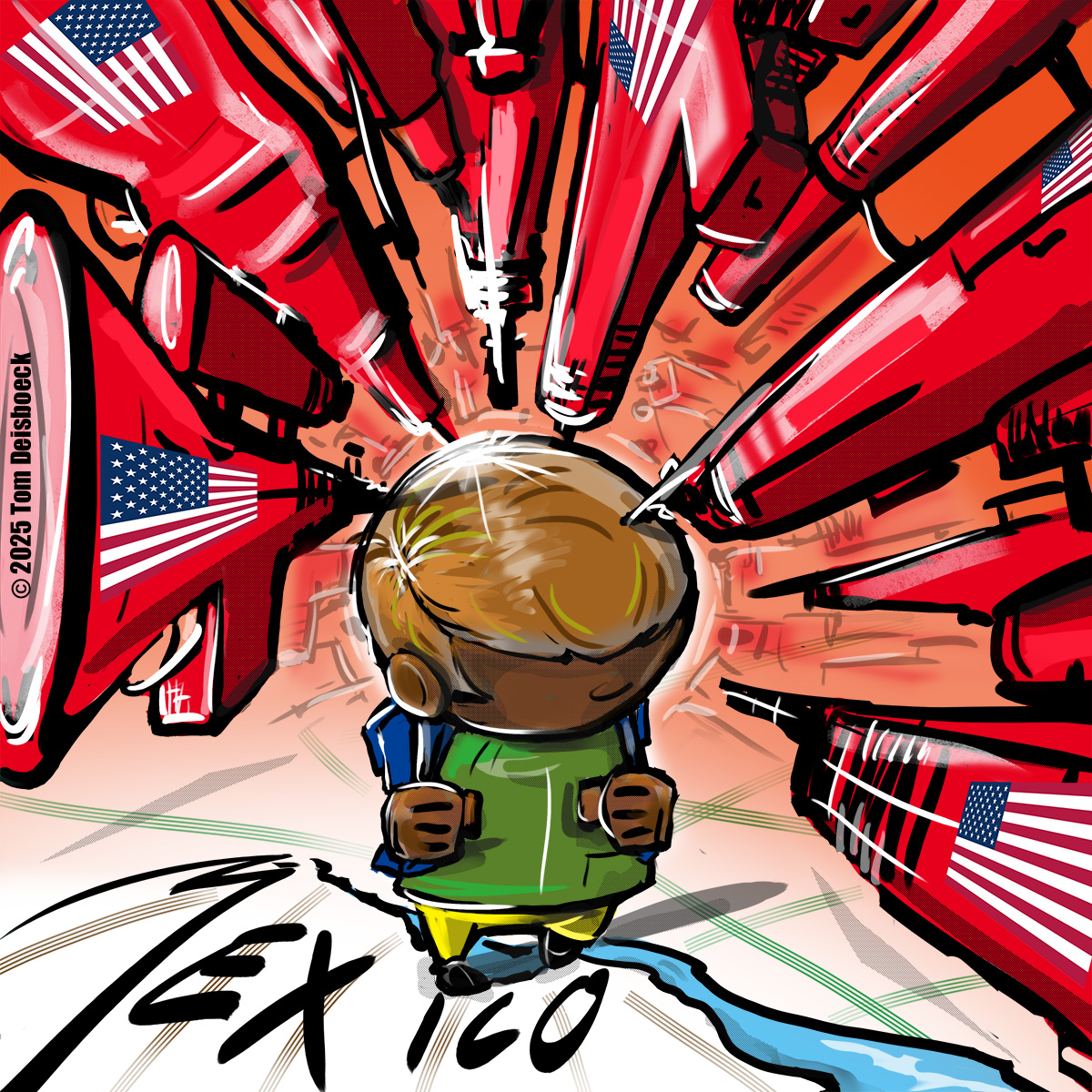 Immigration Force Field - "But, I'm American ..." - "... not enough, Hombre, not enough".