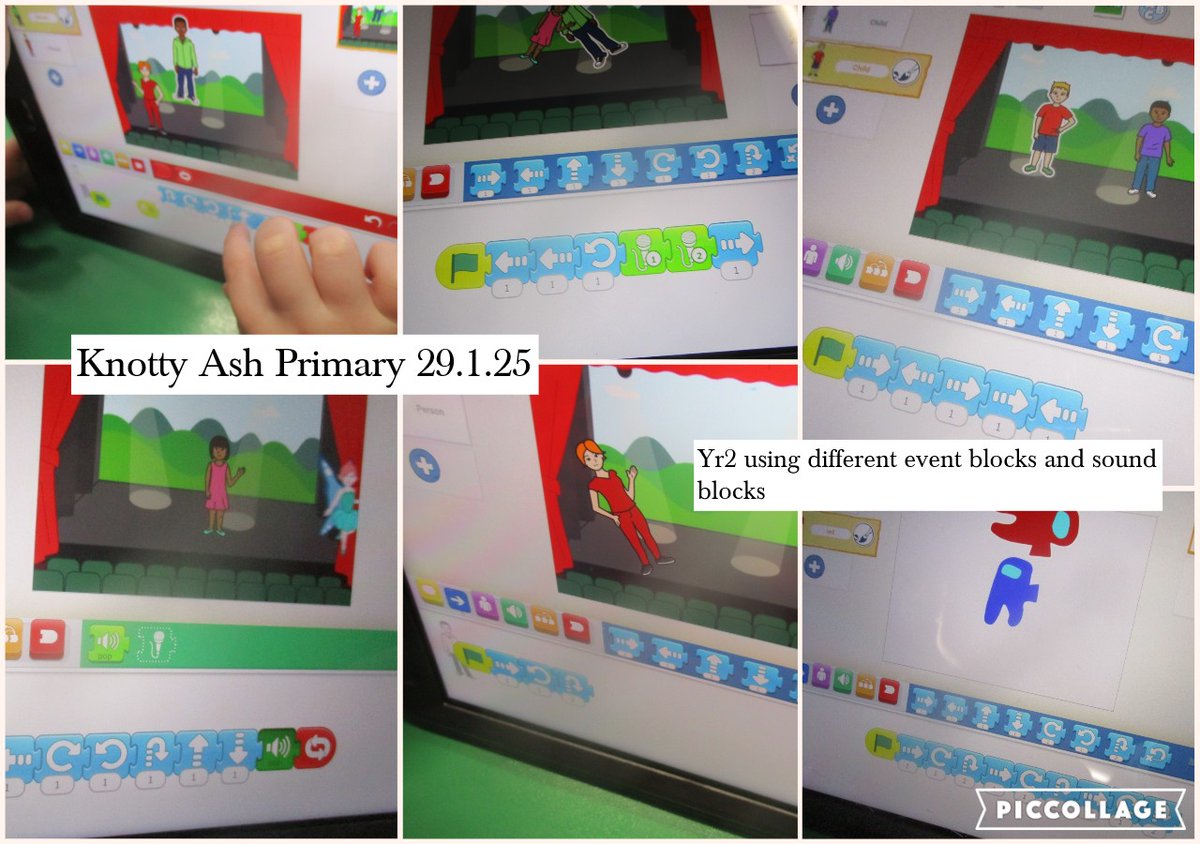 Pupils of Yr2 have been using different event blocks and sound blocks in their Scratch Jr algorithms today <a href="/AshKnotty/">Knotty Ash Primary</a>