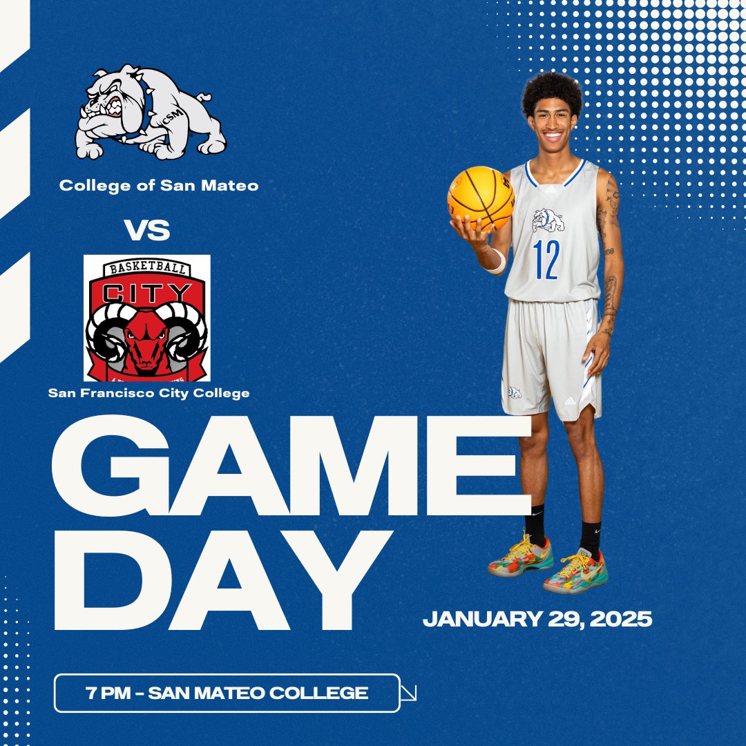 🚨GAME DAY🚨
The Bulldogs host San Francisco City College tonight!
Tip off is set for 7pm.
Watch the live stream here: 
fan.hudl.com/usa/ca/san-mat…
