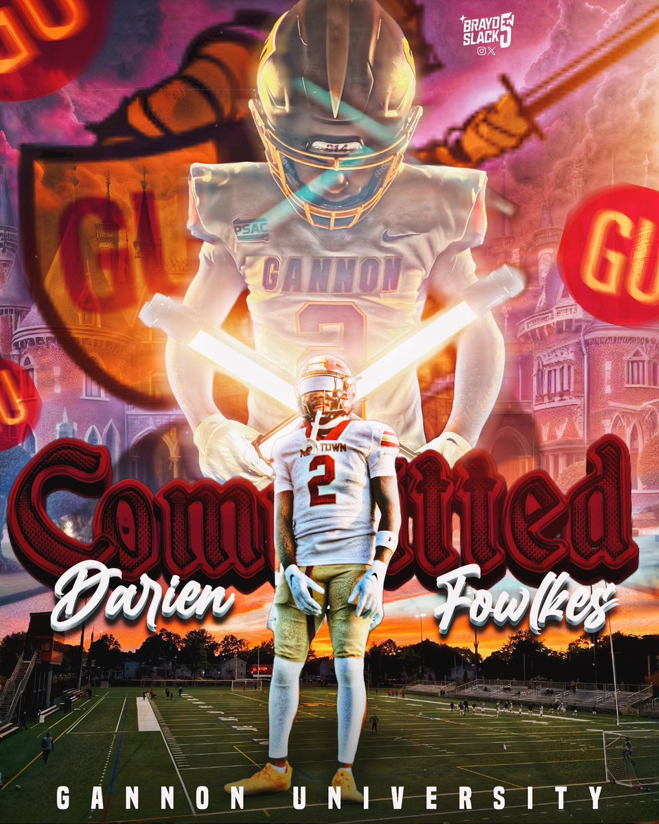 DarienFowlkes (@fowlkesdarien2) on Twitter photo #AGTG I am blessed to announce that I am 100% committed to <a href="/GannonU/">Gannon University</a>
Thank you to everyone who was apart of the journey! Let's get to work!
<a href="/CoachAckleyFB/">Caleb Ackley</a> <a href="/ErikRaeburn/">Erik Raeburn</a> <a href="/Coach_M_Newton/">Mike Newton</a> #AGTG I am blessed to announce that I am 100% committed to <a href="/GannonU/">Gannon University</a>
Thank you to everyone who was apart of the journey! Let's get to work!
<a href="/CoachAckleyFB/">Caleb Ackley</a> <a href="/ErikRaeburn/">Erik Raeburn</a> <a href="/Coach_M_Newton/">Mike Newton</a>