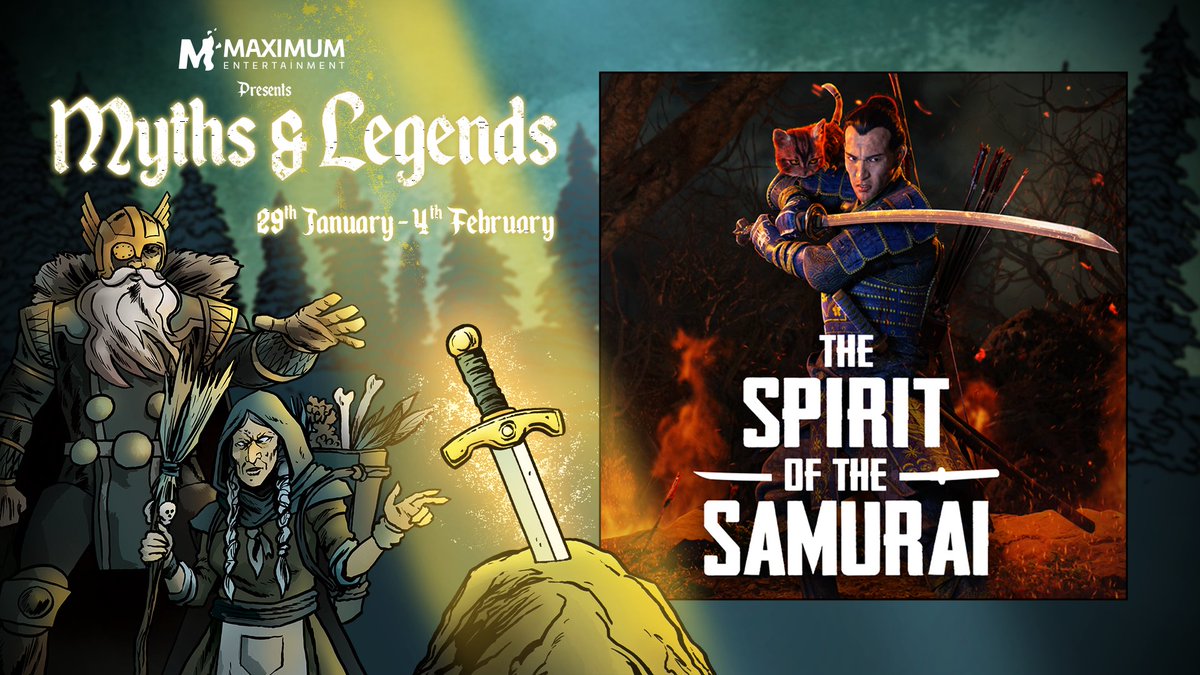 Encounter monstrous creatures and mystical landscapes torn straight from Japanese mythology in The Spirit of the Samurai, which is 33% off in the Myths &amp; Legends Sale ⚔️

🎮 Buy Now: bit.ly/4gcPjEi

#SotS 🦊
#wishlistwednesday #mythsandlegends2025 #sale #discount