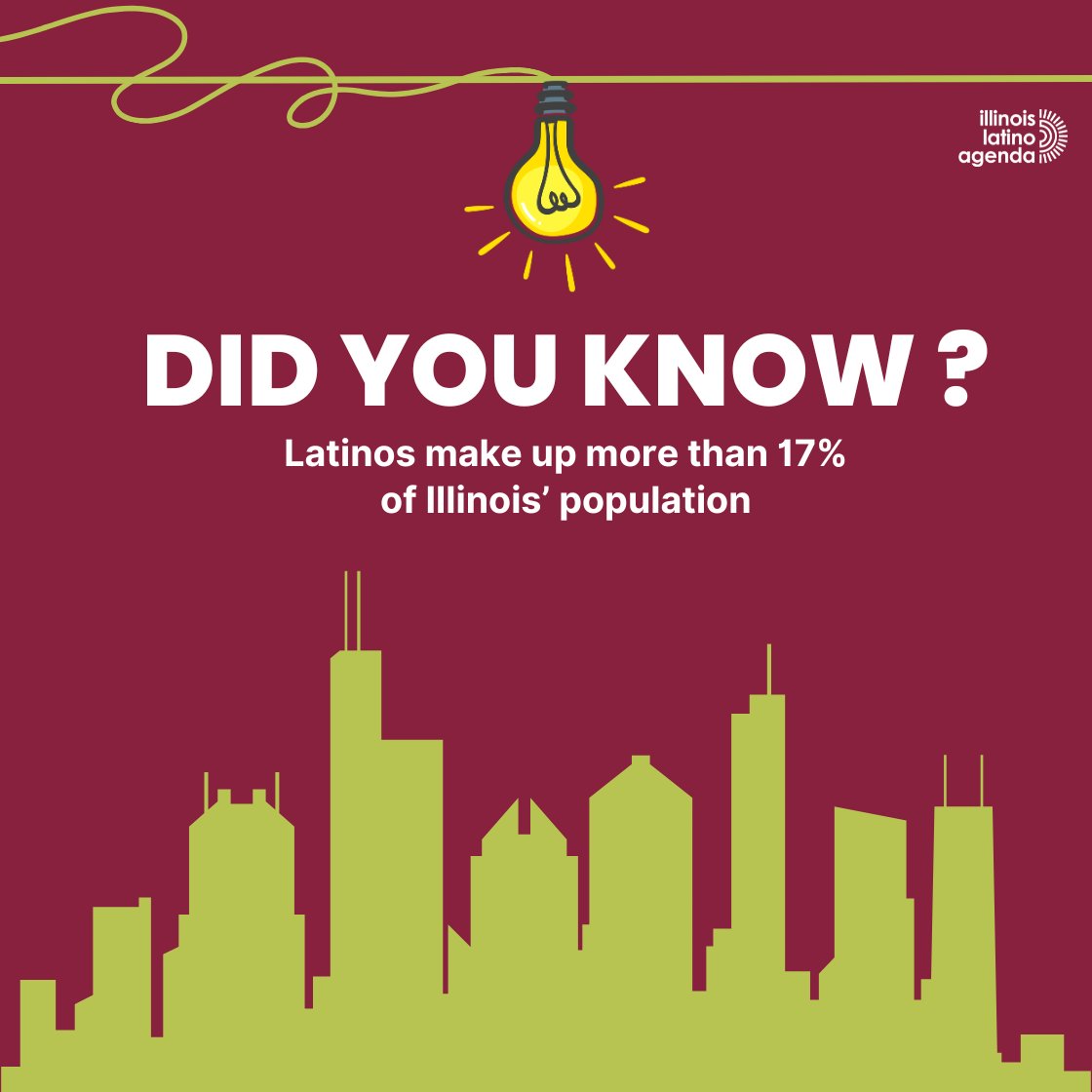 Did you know Latinos make up more than 17% of Illinois’ population? That’s power in numbers! Let’s use this strength to push for policies that reflect our needs in 2025.