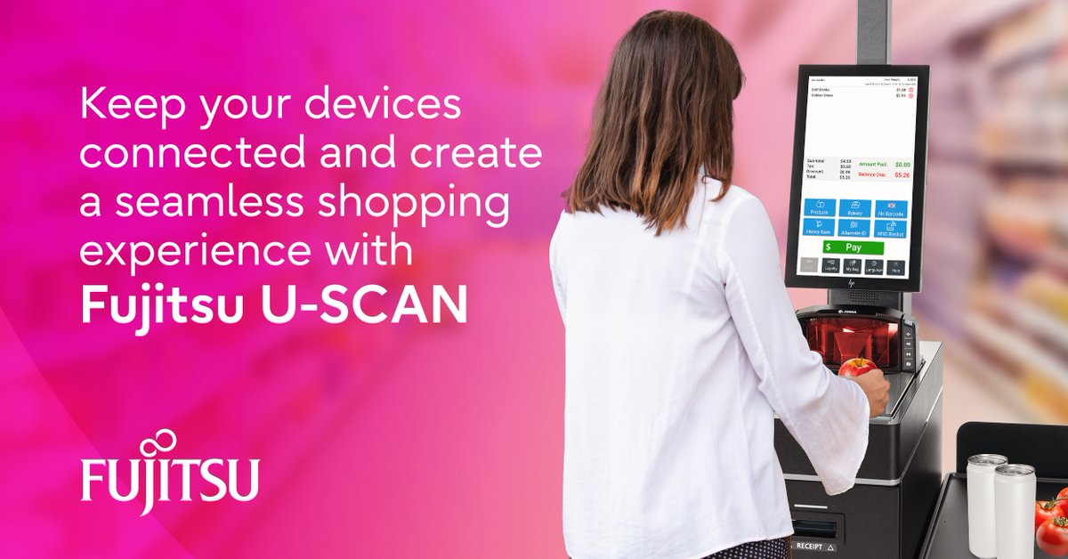 FujitsuFFNA's tweet photo. 🔄 When devices aren't connected, store management gets complicated. U-SCAN simplifies retail ops by connecting devices seamlessly, ensuring a smooth experience for shoppers & staff. With platform independence, it integrates with any tech! Ready to streamline? 🛒✨ #USCAN https://t.co/VqYuZCm2vz