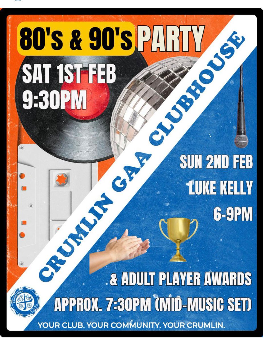 Look forward to hosting this event Sunday . Plenty to celebrate and be thankful for in 2024 with Junior county title success in hurling and Camogie amongst other things. 🟦⬜

🔵⚪️