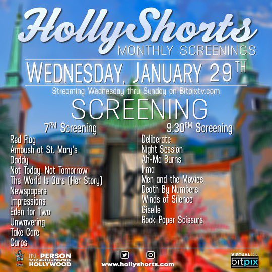 TONIGHT ✨🎬 Join us at the TCL Chinese Theatre for another exciting edition of our monthly screening!

filmfreeway.com/HollyShortsMon…
