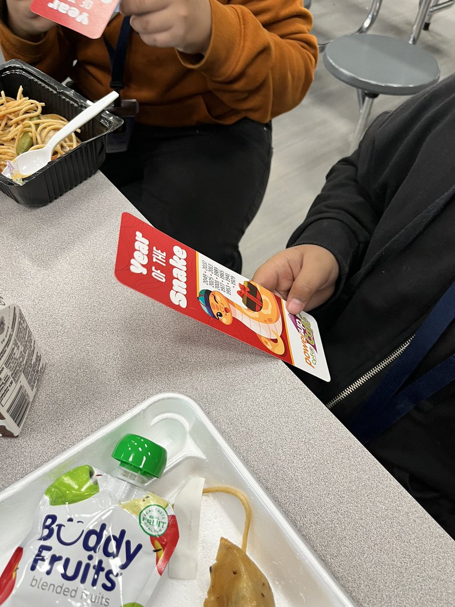 Our 4th graders are loving reading their fortunes and reading about the year of the snake!! Thanks <a href="/PowerUpCafe/">Cy-Fair Nutrition</a> !!! <a href="/CFISDLieder/">Lieder Elementary</a>
