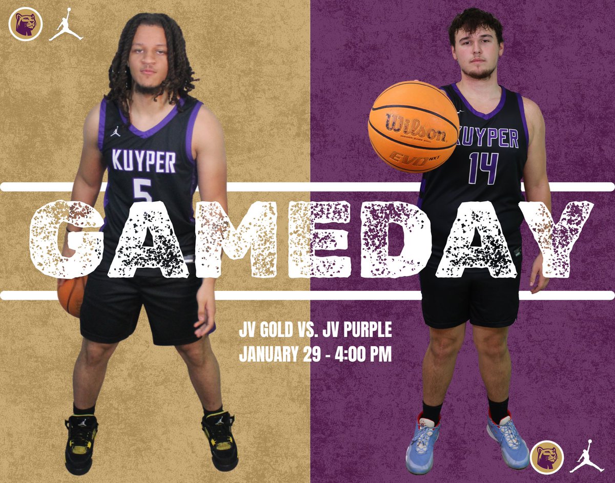 GAMEDAY for JV - Gold and JV - Purple! 

JV - Gold 🆚 JV - Purple
📍 Boonstra Gymnasium
⏰ 4:00pm ET
📺 youtube.com/@KuyperCollege…

#GoCougars