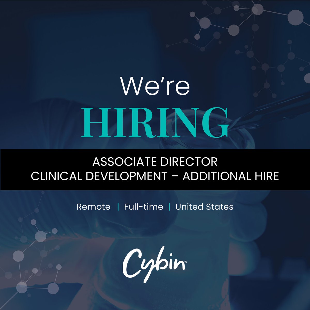 We are #hiring!

ASSOCIATE DIRECTOR, CLINICAL DEVELOPMENT – ADDITIONAL HIRE
United States, Remote, Full-time

linkedin.com/jobs/view/4136…

Do you know a potential future Cybinaut? Send them the link to apply!