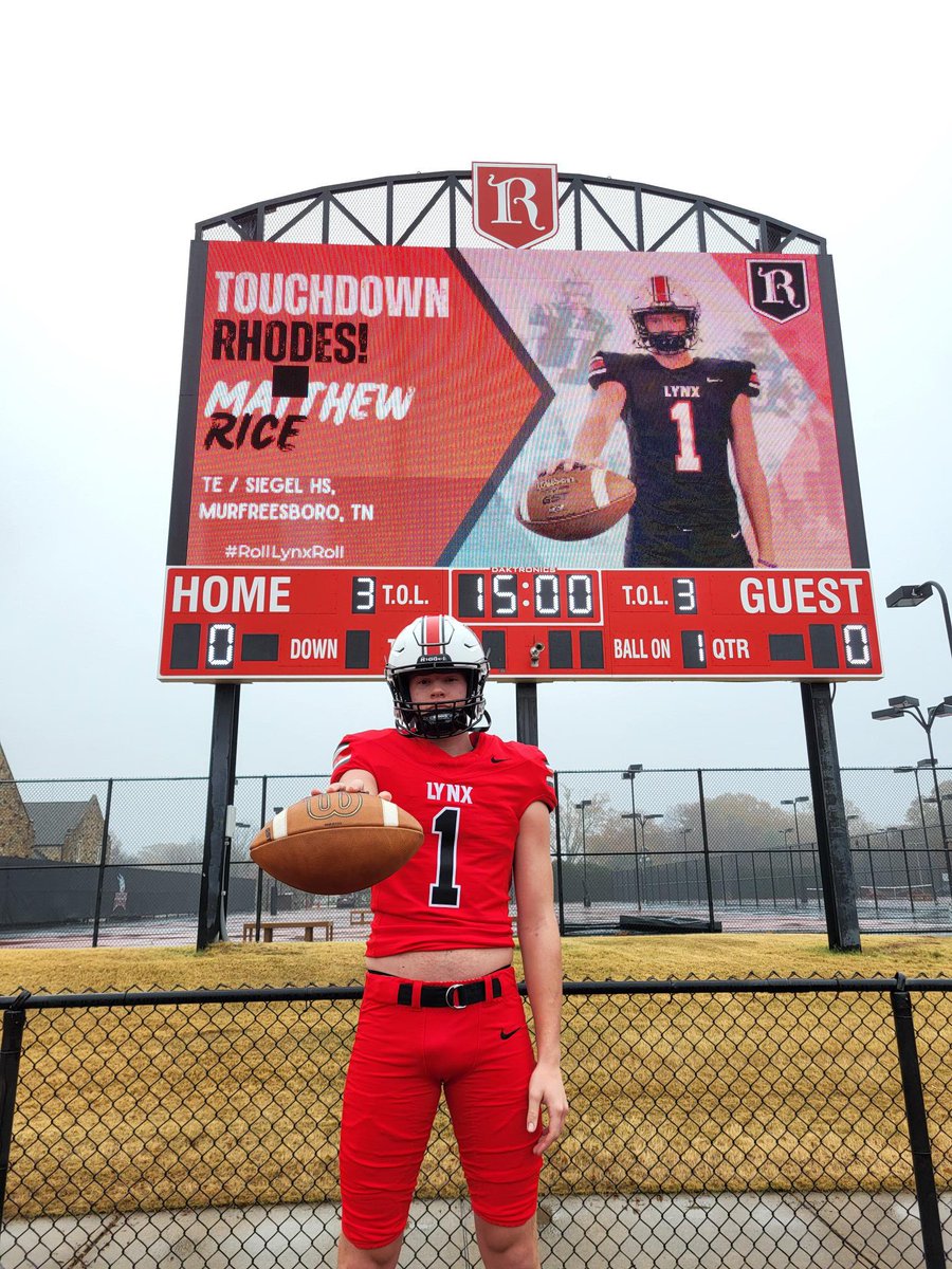 Matthew Rice (@mattyicerice) on Twitter photo I will be signing with Rhodes college next Wednesday on February 5th!
Signing will begin at 1:45 in the Siegel High school main gym.
Everyone is welcome!
#RollLynx
<a href="/CoachKalb1/">Matt Kalb</a> <a href="/RenshawAdam/">Adam Renshaw</a> <a href="/CoachKTurn/">Coach Kyle Turnbow 🇺🇸</a> <a href="/Coach_Wyant/">𝔾𝕣𝕖𝕘 𝕎𝕪𝕒𝕟𝕥</a> <a href="/ericsmith78/">Eric Smith</a> <a href="/CoachMurf36/">Coach Murphree HSSCA</a> <a href="/SiegelAthletics/">Siegel Athletics</a> I will be signing with Rhodes college next Wednesday on February 5th!
Signing will begin at 1:45 in the Siegel High school main gym.
Everyone is welcome!
#RollLynx
<a href="/CoachKalb1/">Matt Kalb</a> <a href="/RenshawAdam/">Adam Renshaw</a> <a href="/CoachKTurn/">Coach Kyle Turnbow 🇺🇸</a> <a href="/Coach_Wyant/">𝔾𝕣𝕖𝕘 𝕎𝕪𝕒𝕟𝕥</a> <a href="/ericsmith78/">Eric Smith</a> <a href="/CoachMurf36/">Coach Murphree HSSCA</a> <a href="/SiegelAthletics/">Siegel Athletics</a>