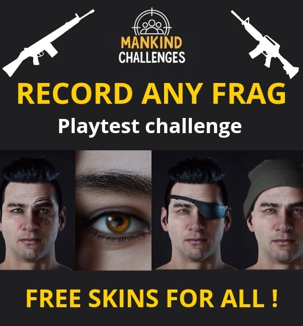 ⚠️🎮⚠️ FREE SKINS TO WIN ⚠️🎮⚠️

✅️ Follow + like + RT
✅️ Play <a href="/AshesOfMankind_/">Ashes of Mankind</a> playtest this thursday 
✅️ Record any frag WITHOUT HUD (your frag or other player frag)
✅️ Publish video on X with #MankindChallenge
🎁 FREE SKINS FOR ALL !!!

$UOS #GameOnUltra <a href="/Ultra_io/">Ultra</a>