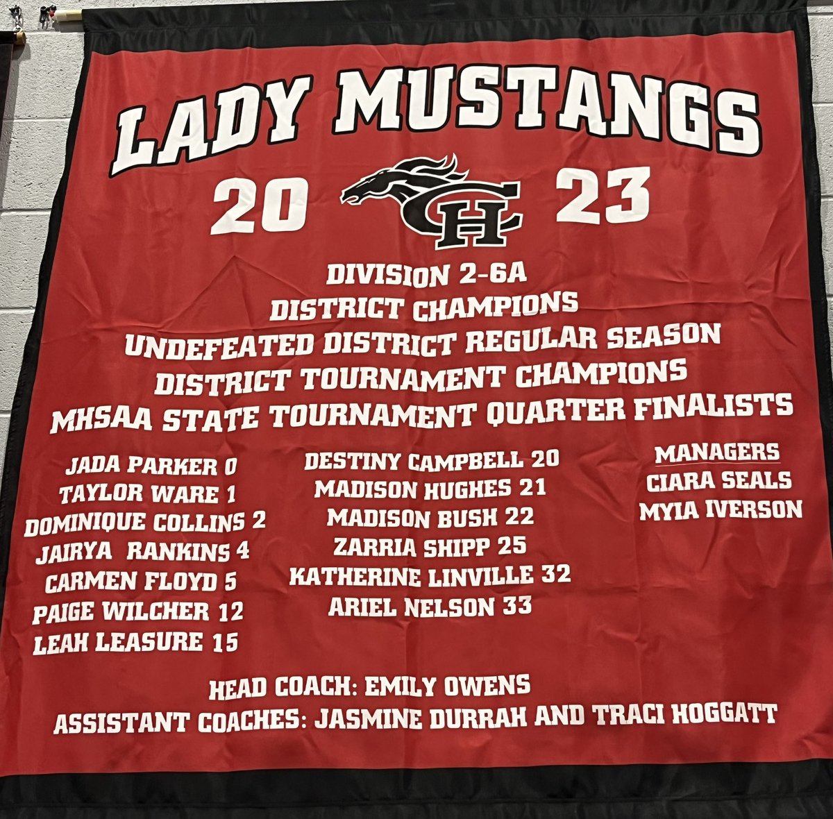 🏀It’s finally hanging in the gym! 🏀