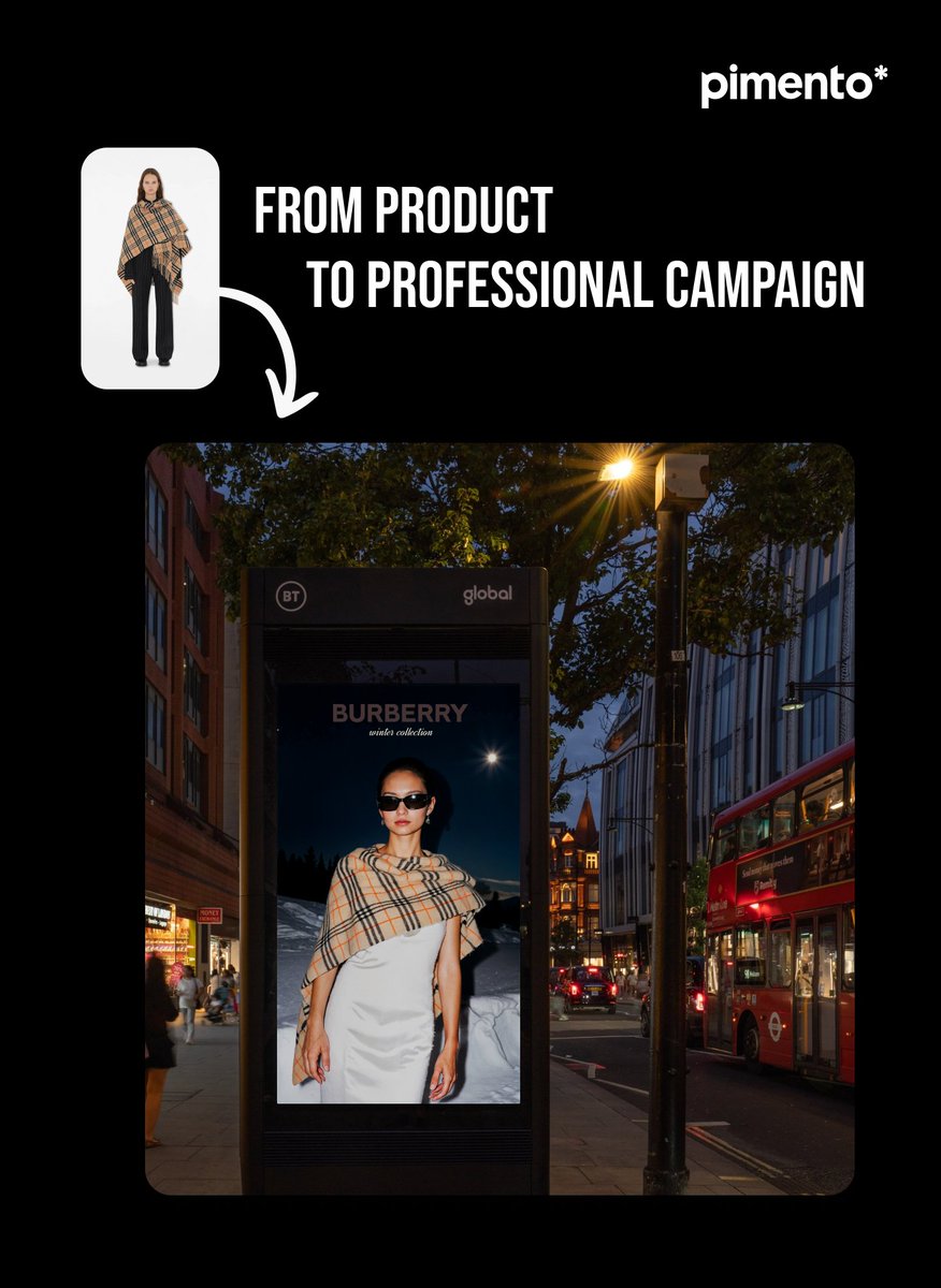 PimentoDesign's tweet image. Your product + your artistic direction + winter = Pimento design 🌶️

Create stunning visuals with our image generation tool!

Want to know more about how we created this #burberry  campaign in seconds?

Like this post and write &quot;Pimento” in the comments to get access 👀 @Burberry…