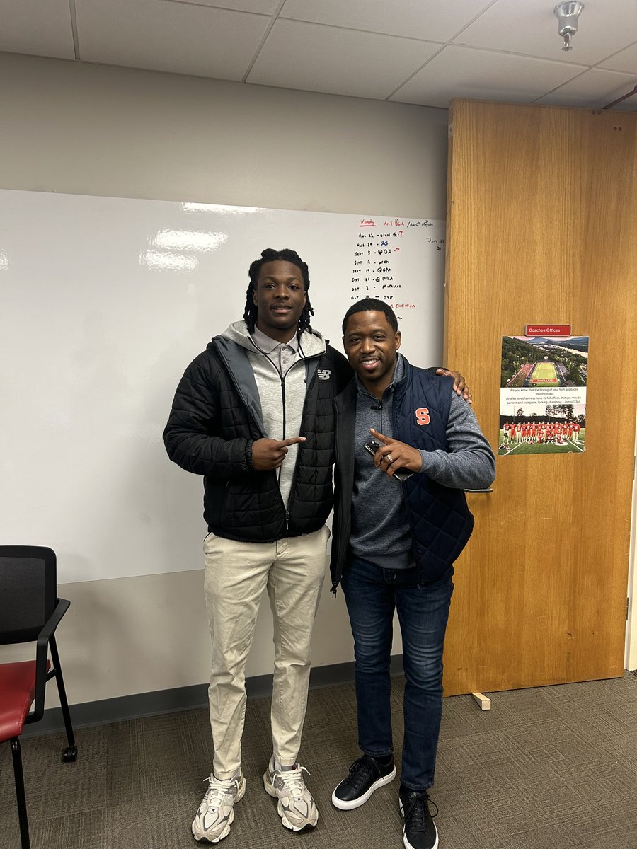 I appreciate the visit from Syracuse🍊<a href="/CoachDRedd/">Devin Redd</a> <a href="/FranBrownCuse/">Fran Brown</a>
