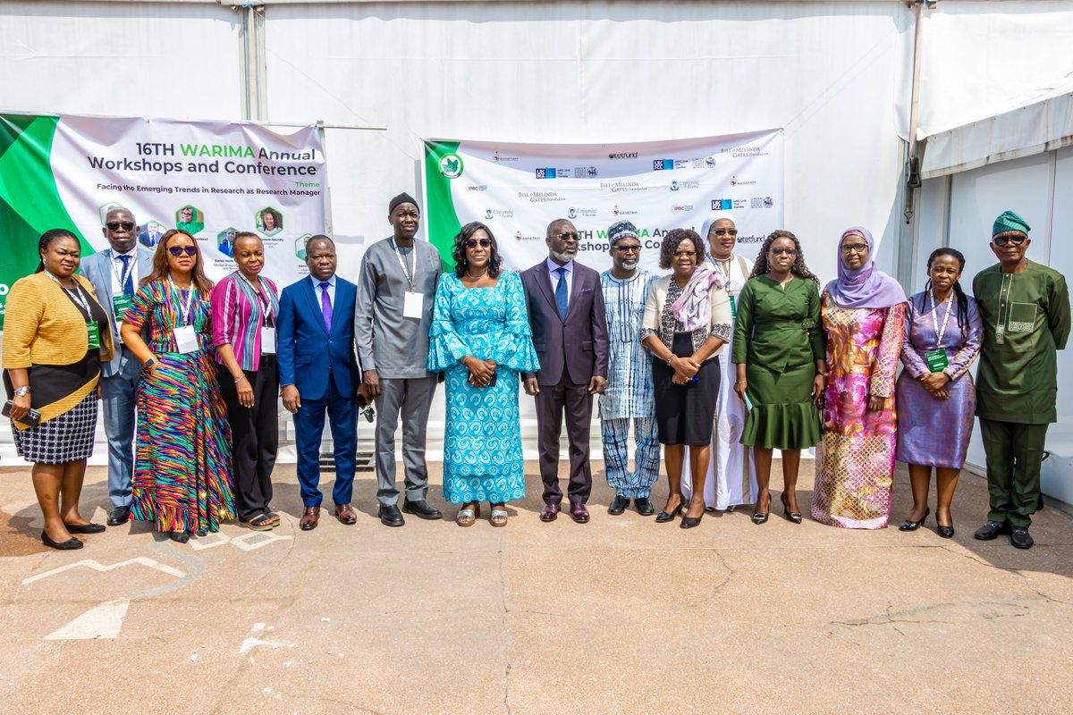🎊 The 16th WARIMA Annual Conference opens today in Lomé on the theme: "Facing Emerging Trends in Research as Research Managers."

A pivotal gathering advancing research management capacity 🌍 and charting the future of research excellence in #WestAfrica! 
#WARIMAConf16