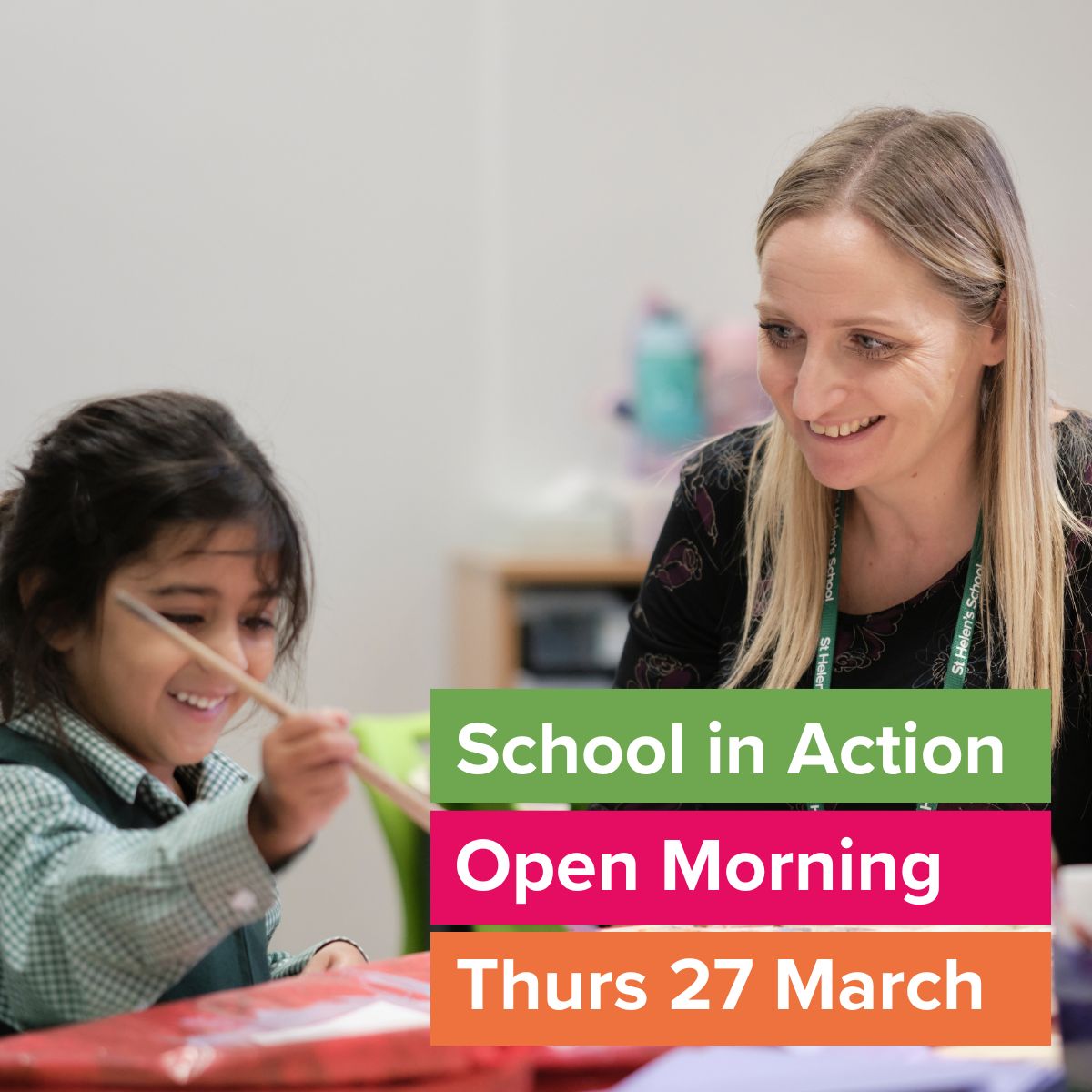 Discover the St Helen's difference! 🌟 Join us on Thursday, 27 March 2025, from 9:00 am to 11:30 am, for our School in Action Open Morning. Meet our Head, tour our facilities with student guides, and learn how we empower girls to excel. 

Register now! ow.ly/LjOZ50UNR14