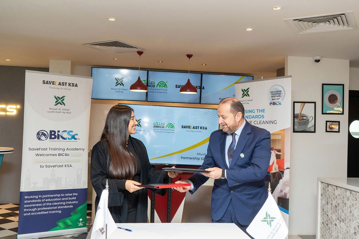 save_fast's tweet image. We&apos;re thrilled to announce our new partnership with @AMNCO Facility Management a leading facility services provider! The signing took place at our KSA head office, reinforcing our commitment to excellence in the cleaning industry.

#BICSc #FacilityManagement #AMNCO