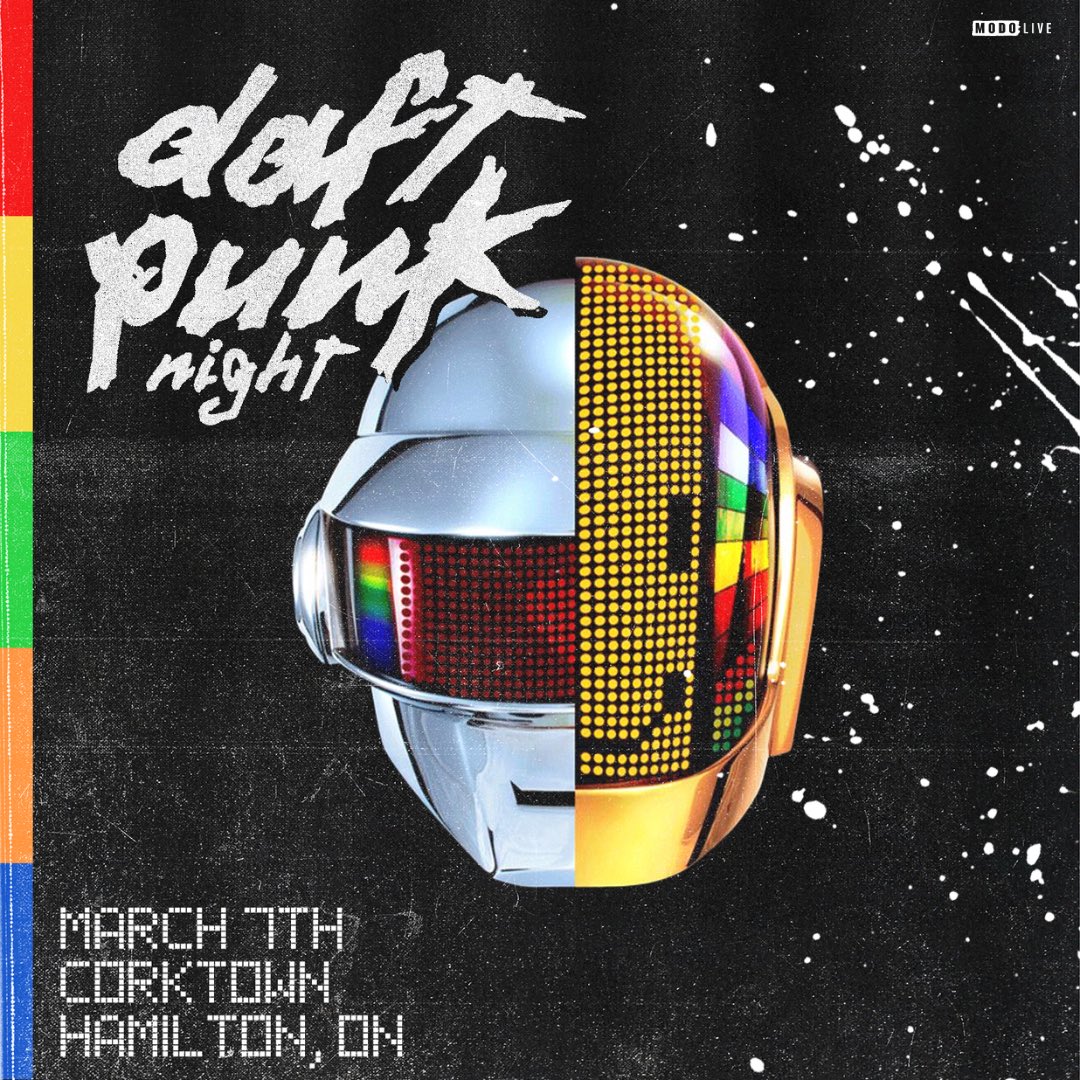 JUST ANNOUNCED: Daft Punk Night is coming to Corktown in Hamilton on March 7th🔥 Great ready to experience the electrifying world of Daft Punk like never before! Tickets on-sale now: bit.ly/DaftPunkNight-…

#daftpunknight #onemoretime #hamiltonevents