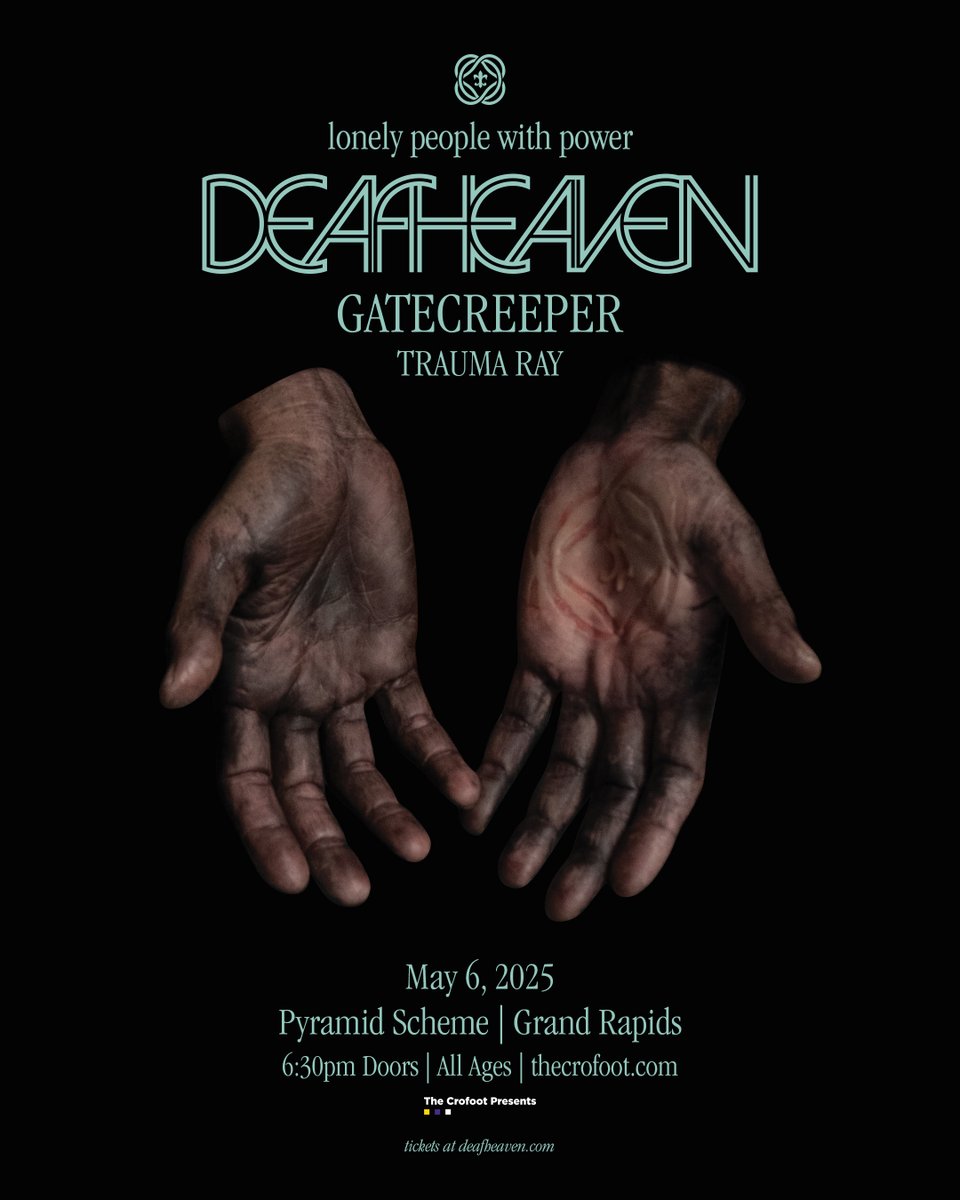 💥NEW SHOW 👉 Deafheaven w/ Gatecreeper / Trauma Ray

📅 May 6, 2025 @ Pyramid Scheme - Grand Rapids
🎫 On sale Fri 1/31 @ 10am at thecrofoot.com