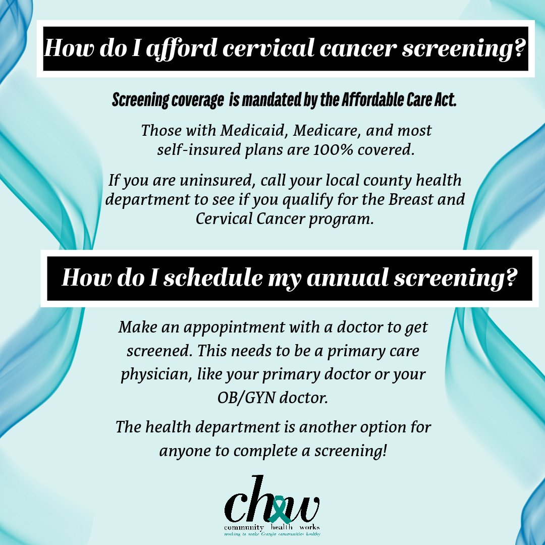 Cervical cancer is preventable with annual routine screening. Go to the doctor and stay on top of your health! Not sure where to go? Don’t worry, we’ve got you covered.

Learn more at: loom.ly/Y4oiac8 
#cervicalcancer #paptest #cervicalcancerprevention