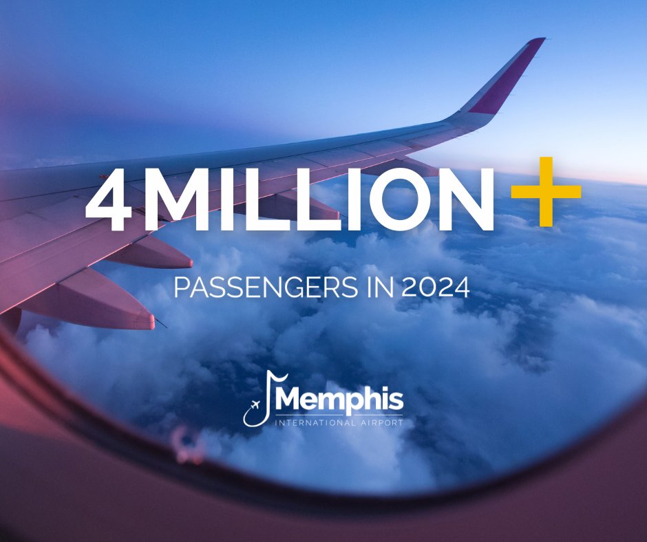 flymemphis's tweet photo. 🎉 We are so grateful for all the passengers who chose to #FlyMEM in 2024. We are looking forward to an even better year in 2025. See you soon!
#MEM #FlyMemphis #MemphisAirport #Airport #Travel #Airplane #CustomerAppreciation #ThankYouForFlyingWithUs https://t.co/XH1dQuJcDJ