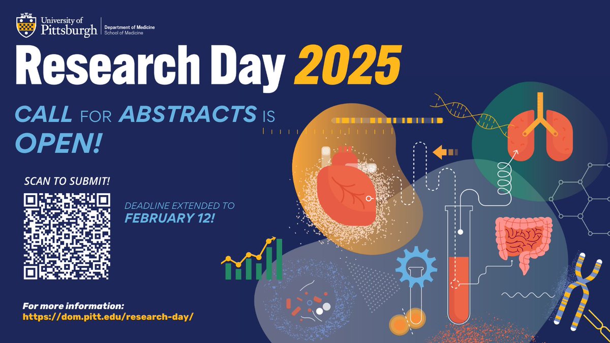 Waiting on results from one last experiment before you finalize your abstract for DOM Research Day 2025? 🔬

You're in luck!🍀

We've extended the abstract deadline for Research Day 2025 to Wednesday, February 12!

Submit your abstract at event.fourwaves.com/e288eaf2-7543-…