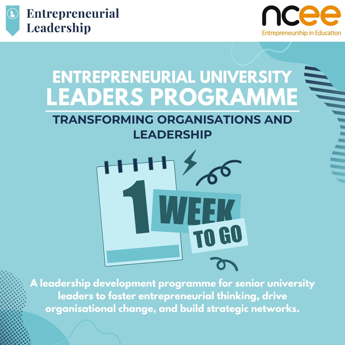 Ready to transform your leadership? Join the Entrepreneurial University Leaders programme to develop innovative solutions, lead change, and build strategic networks.

🗓️ Starts Feb 2025 | Sign up by 31st Jan! eu1.hubs.ly/H0gcYr60

#EUL25 #EntrepreneurialLeaders #HigherEd