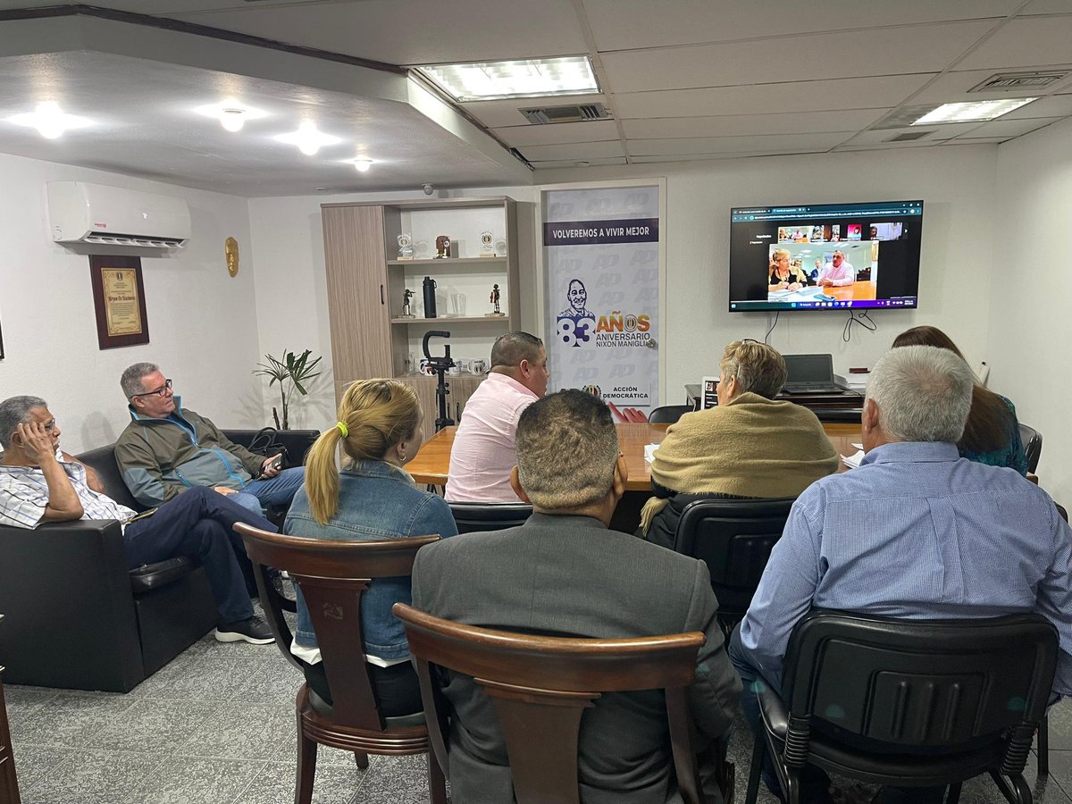 La Secretaría Nacional de Organización realizó secretario virtual con presencia de las secciónales Zulia, Nueva Esparta, Anzoátegui y Caracas, para bajar lineamientos de cara a las elecciones de AN, gobernadores y legisladores. ¡AD con organización y disciplina se crece!