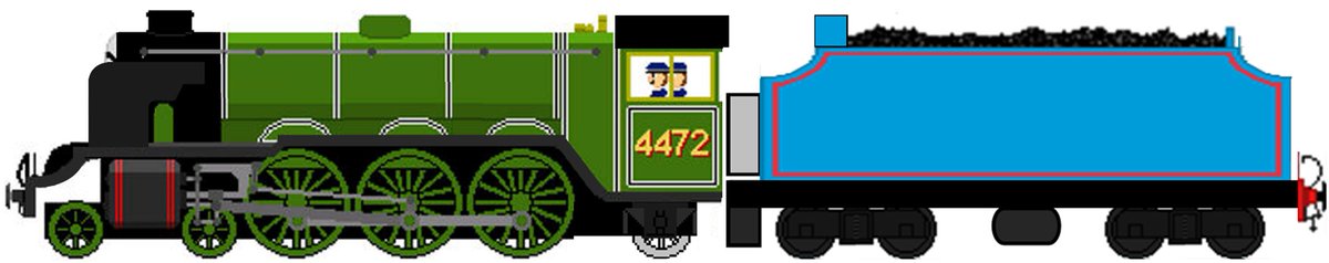 GeoffreyS94's tweet photo. #RHDR #TTTE #ThomasTheTankEngine Because it is the 100th Anniversary of @RHDR's Green Goddess & Northern Chief, I have made edited sprites of them in #ThomasAndFriends design today, free to use for modelling 3D models. https://t.co/TfcnauX5DD