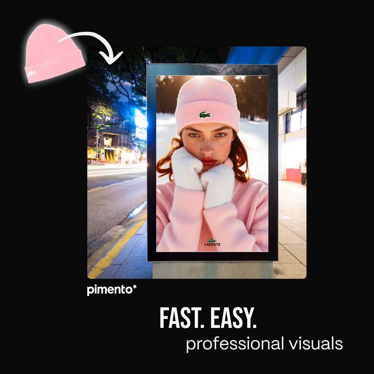 PimentoDesign's tweet image. Professional campaigns made in a click. Fast. Easy.

📸 How?
→ Go to pimento.design
→ Upload photos of your product
→ Prompt the style, setting you want
→ Get your image worthy of a top-tier campaign in minutes.

For a free access, like this post and comment…