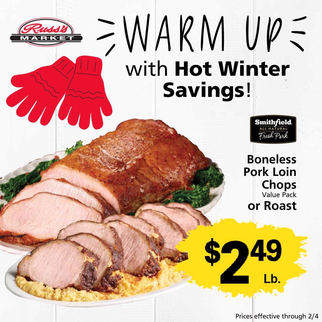 RussMarket's tweet image. Bundle up and head over to your local Russ's Market for hot winter deals that’ll warm your heart and stretch your budget! 🛒✨ Don’t miss this week’s lineup of sizzling savings on your winter favorites. 

View more at russmarket.com/weekly-ad