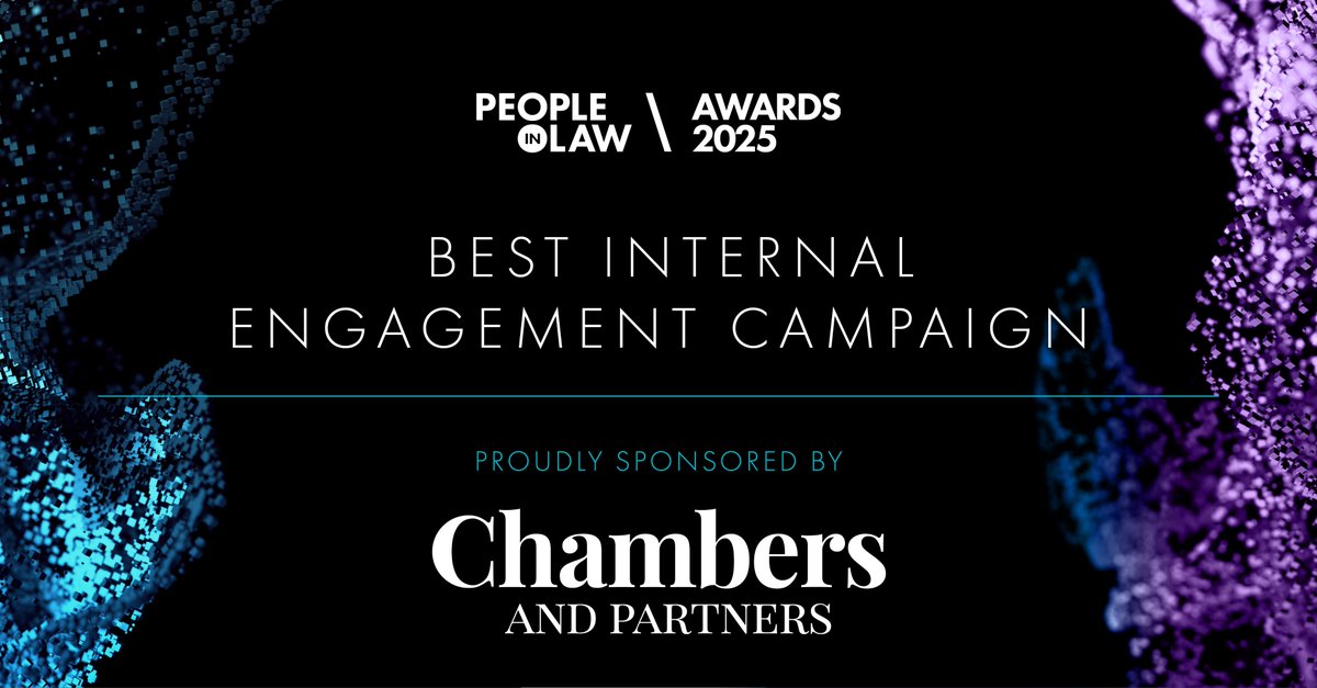 People in Law Awards 2025 (@pilawards) on Twitter photo Just over one week to go until the #PILAwards25 entry deadline – Friday 7th February. Today we're spotlighting our Best Internal Engagement Initiative category, sponsored by <a href="/ChambersGuides/">Chambers and Partners</a>
Ready to showcase your achievements? Submit here👉peopleinlawawards.com/peopleinlawawa… Just over one week to go until the #PILAwards25 entry deadline – Friday 7th February. Today we're spotlighting our Best Internal Engagement Initiative category, sponsored by <a href="/ChambersGuides/">Chambers and Partners</a>
Ready to showcase your achievements? Submit here👉peopleinlawawards.com/peopleinlawawa…