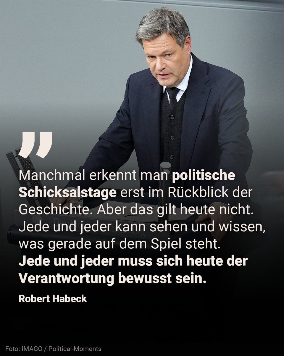 Heute geht es nicht um bloße Sachfragen. Es geht es zum ersten Mal darum, ob aus der parl. Mitte des Landes heraus ein Bruch mit der politischen Tradition der Republik passiert. Es geht um staatspolitische Verantwortung. Und dieser Verantwortung müssen wir uns heute bewusst sein.