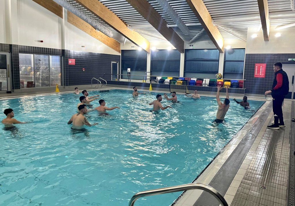 Bromsgrove Sporting (@sportingfc) on Twitter photo 🤽♂️🧠 Not content with only coaching the lads football, <a href="/ScottA_Linforth/">Scott Adey-Linforth</a> has taken to the sidelines for their water polo session too... 👀😂 🤽♂️🧠 Not content with only coaching the lads football, <a href="/ScottA_Linforth/">Scott Adey-Linforth</a> has taken to the sidelines for their water polo session too... 👀😂