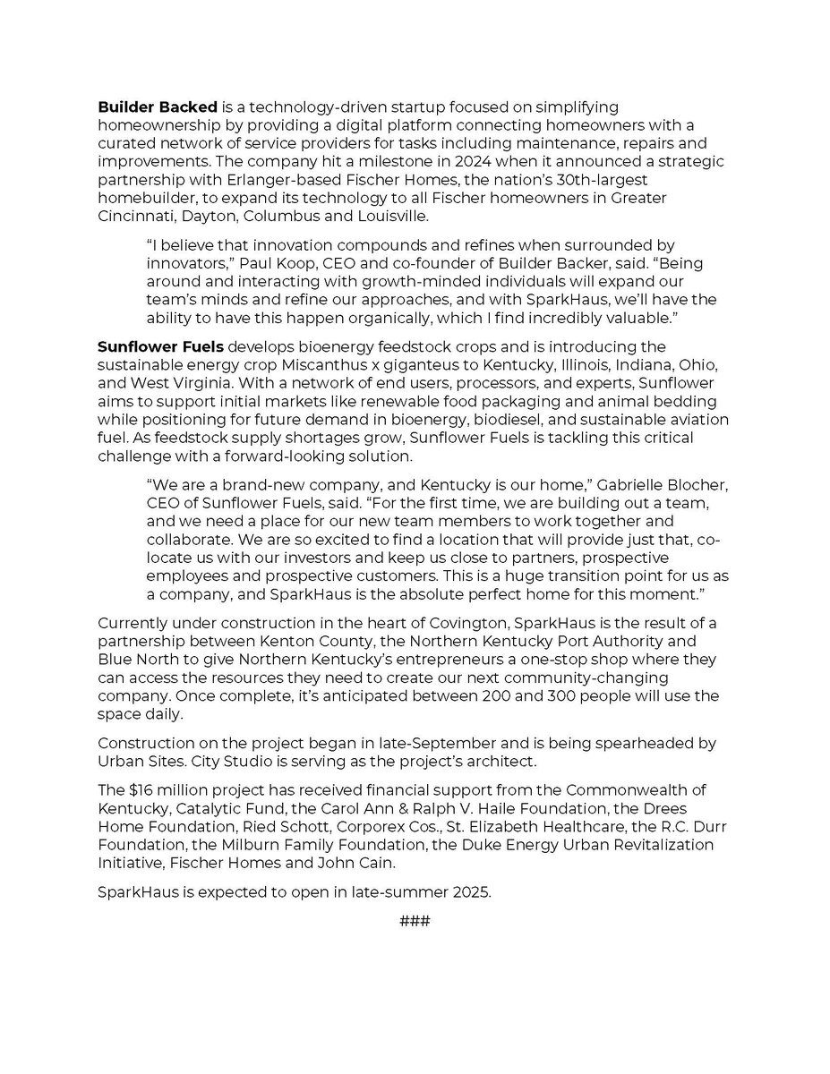 Great night celebrating Northern Kentucky entrepreneurs, and a great follow-up announcement for <a href="/sparkhaus_ky/">Spark Haus</a>, Northern Kentucky's entrepreneurship hub!