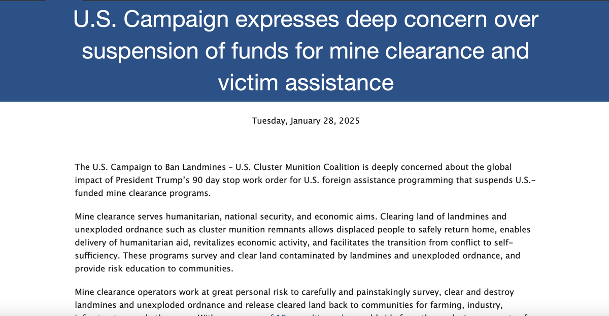 No US Cluster Bombs tweet media