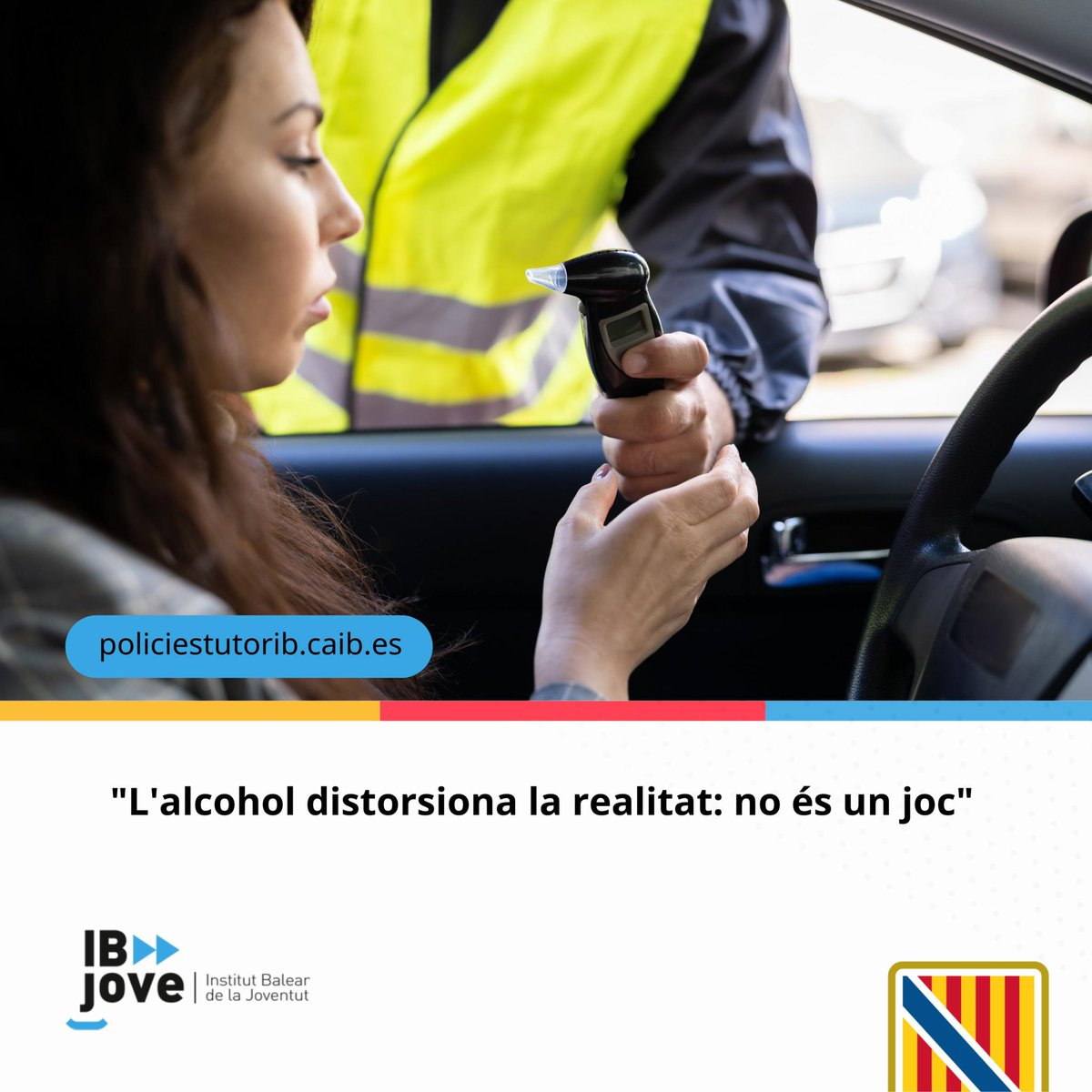 NNGGBalears's tweet photo. “L'alcohol distorsiona la realitat: no és un joc". El Govern impulsa un programa per conscienciar els joves sobre els perills derivats del consum d’alcohol i la conducció als instituts. La prevenció redueix accidents de trànsit i salva vides.

👉🏻 https://t.co/HT5A1hPZYR https://t.co/GFQ7L1lDbH