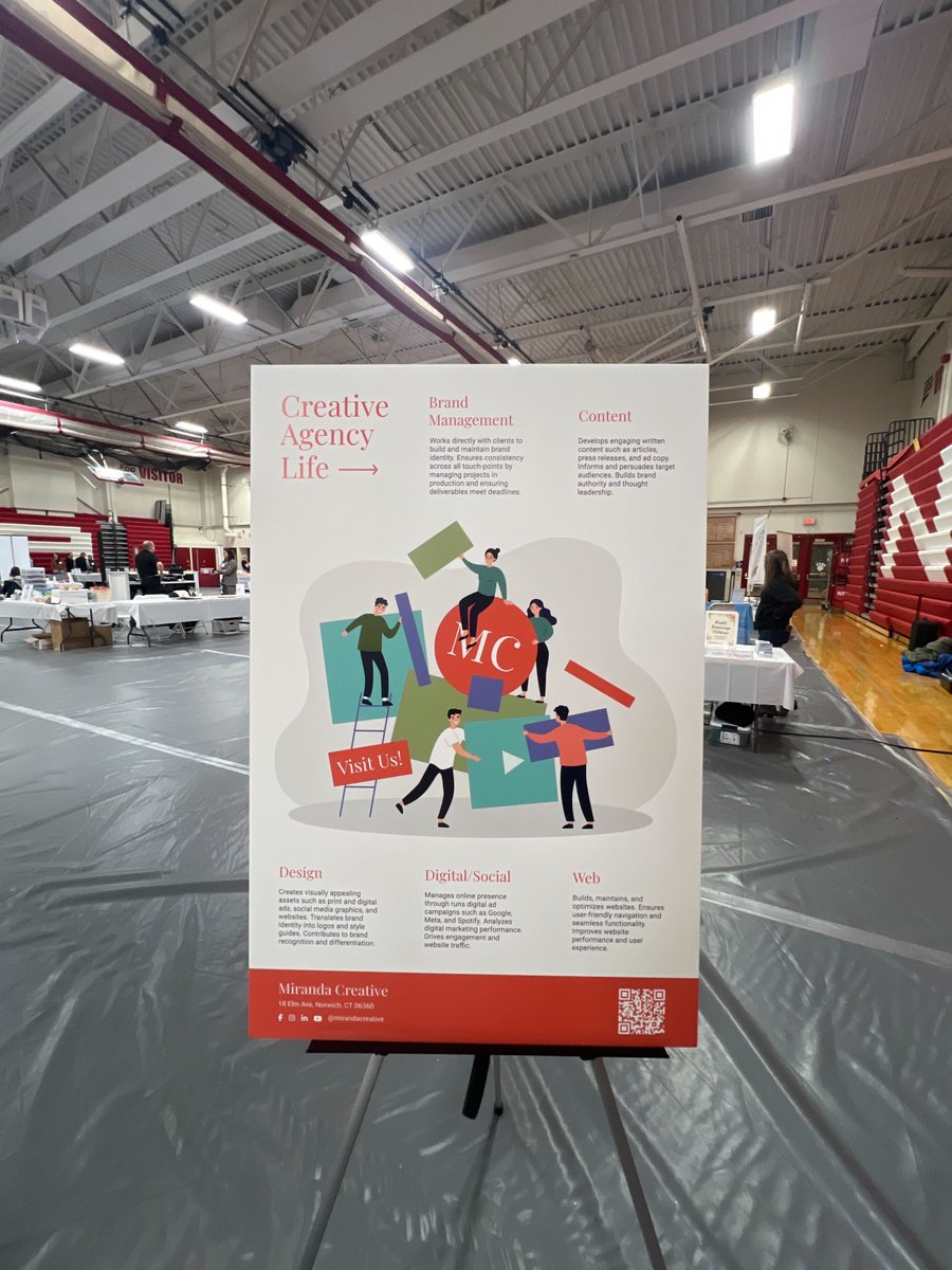 mirandacreative's tweet image. 🚀 Miranda Creative is at the Norwich Free Academy Expo! Our Digital Community Manager, Juliet Del Rio, is helping 9th graders explore careers &amp;amp; discover creative marketing. Excited to inspire the next generation! 🎨📢 #MirandaCreative #CareerExpo #MarketingMatters
