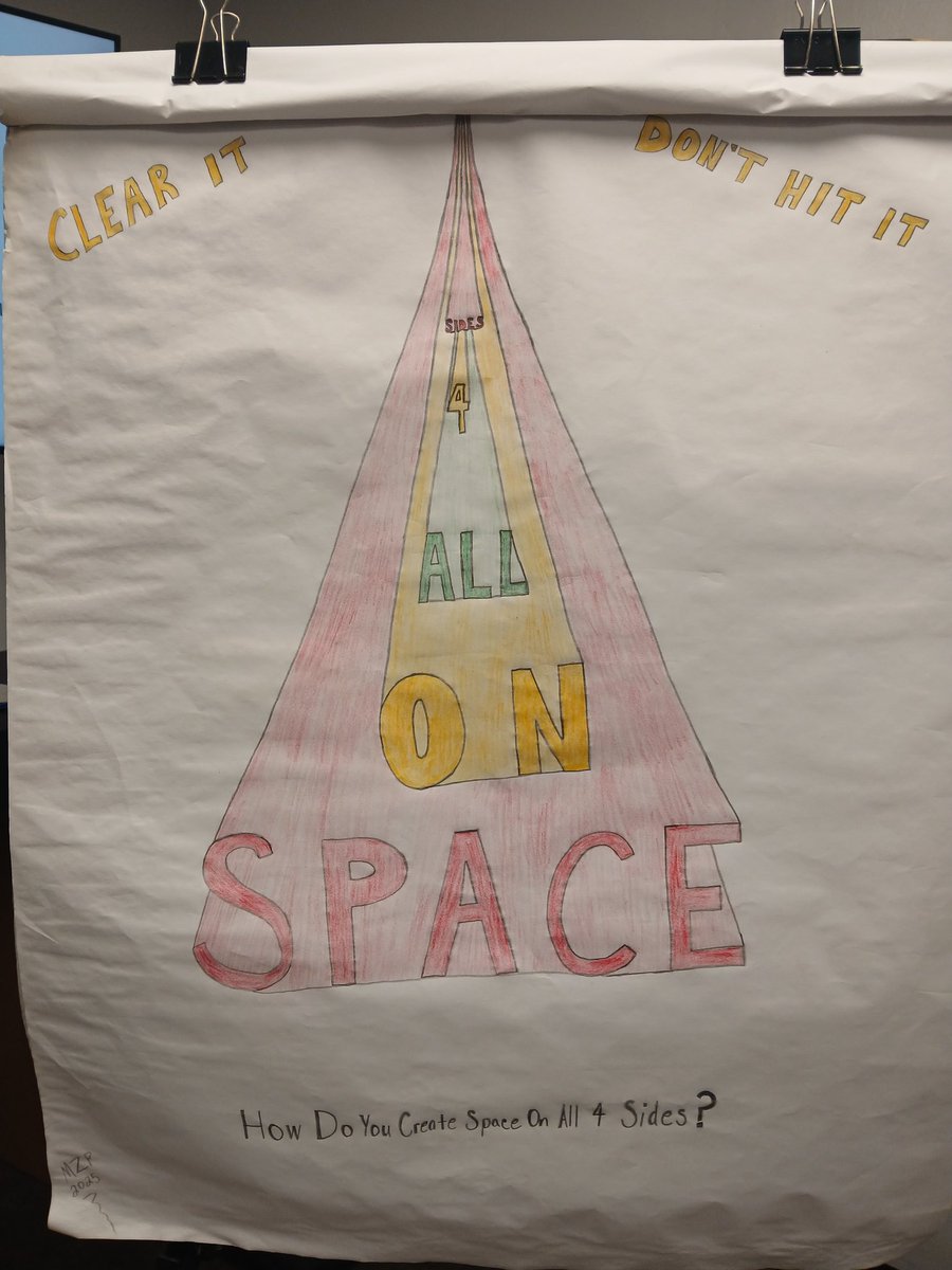 Thaks Myke, for doing our whiteboard activity on space on all four sides.#upssafety