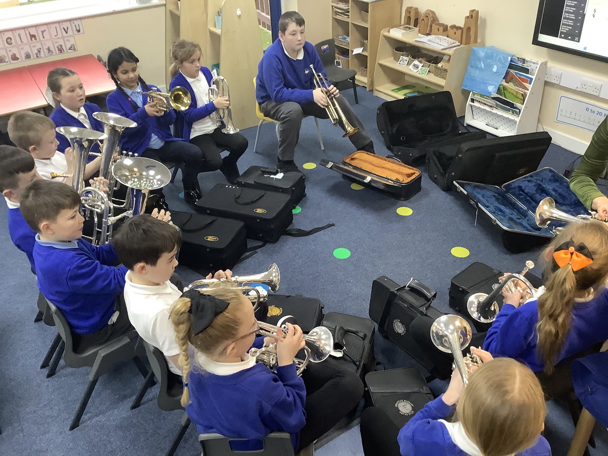 Our first ever brass group in full swing. 🎺