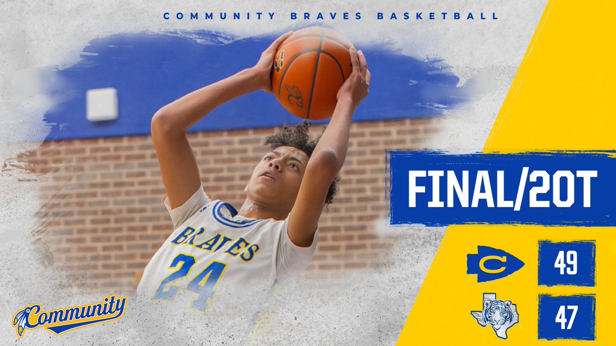 communityisd's tweet photo. Congrats to our @CommunityBall24 team on winning a double-overtime THRILLER over Wills Point yesterday!

One more victory will match the program's best total in two decades! #truetothetribe #txhshoops https://t.co/ejsCCtveso