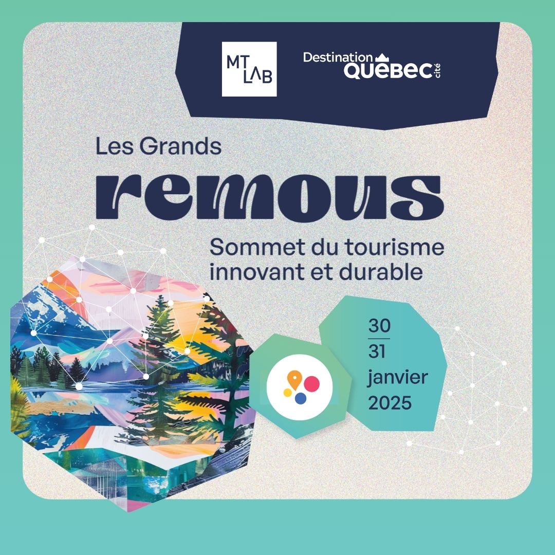 🌊 MySmartJourney fait des vagues aux Grands Remous du Québec les 30 et 31 janvier prochain au Port de Québec ! 
Le tout premier rendez-vous pour réfléchir et agir sur les enjeux d’innovation, de tourisme et de développement durable.